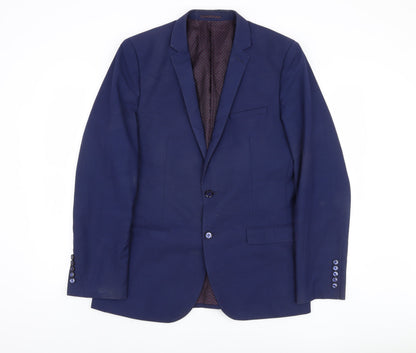 Harry Brown Men's Blue Slim Fit Blazer, 42L