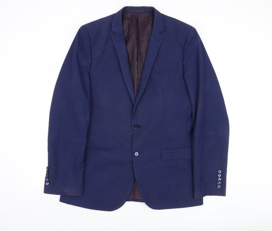 Harry Brown Men's Blue Slim Fit Blazer, 42L