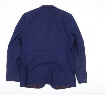 Harry Brown Men's Blue Slim Fit Blazer, 42L