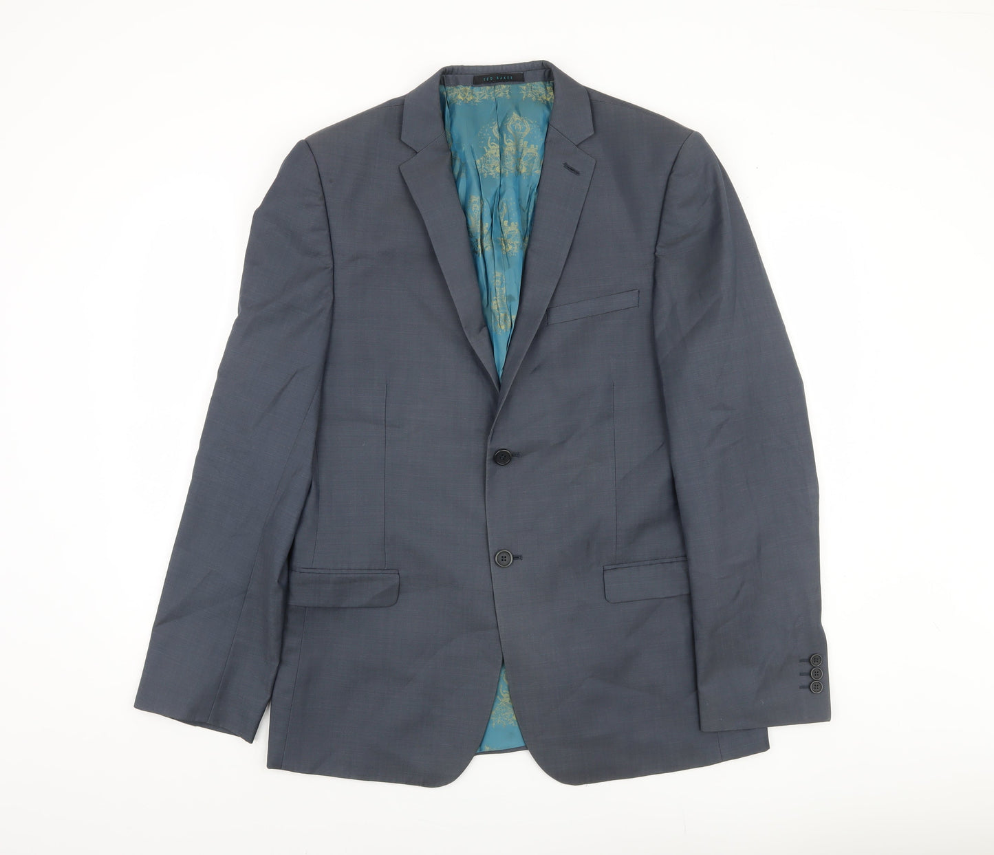 Ted Baker Men's Blue Long Blazer Jacket 40L