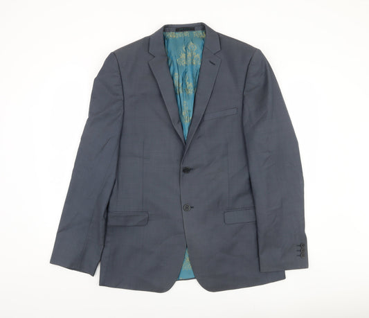 Ted Baker Men's Blue Long Blazer Jacket 40L