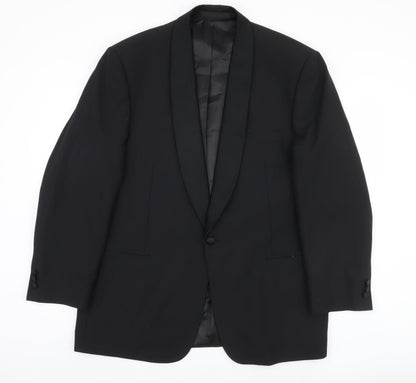 Marks and Spencer Men's Black Medium Blazer with Shawl Lapel