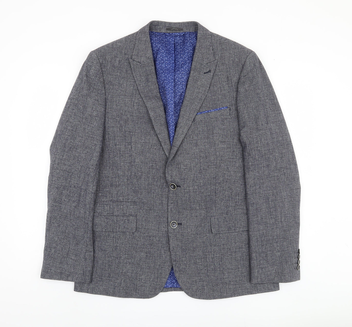 Marks and Spencer Men's Navy Check Blazer XL