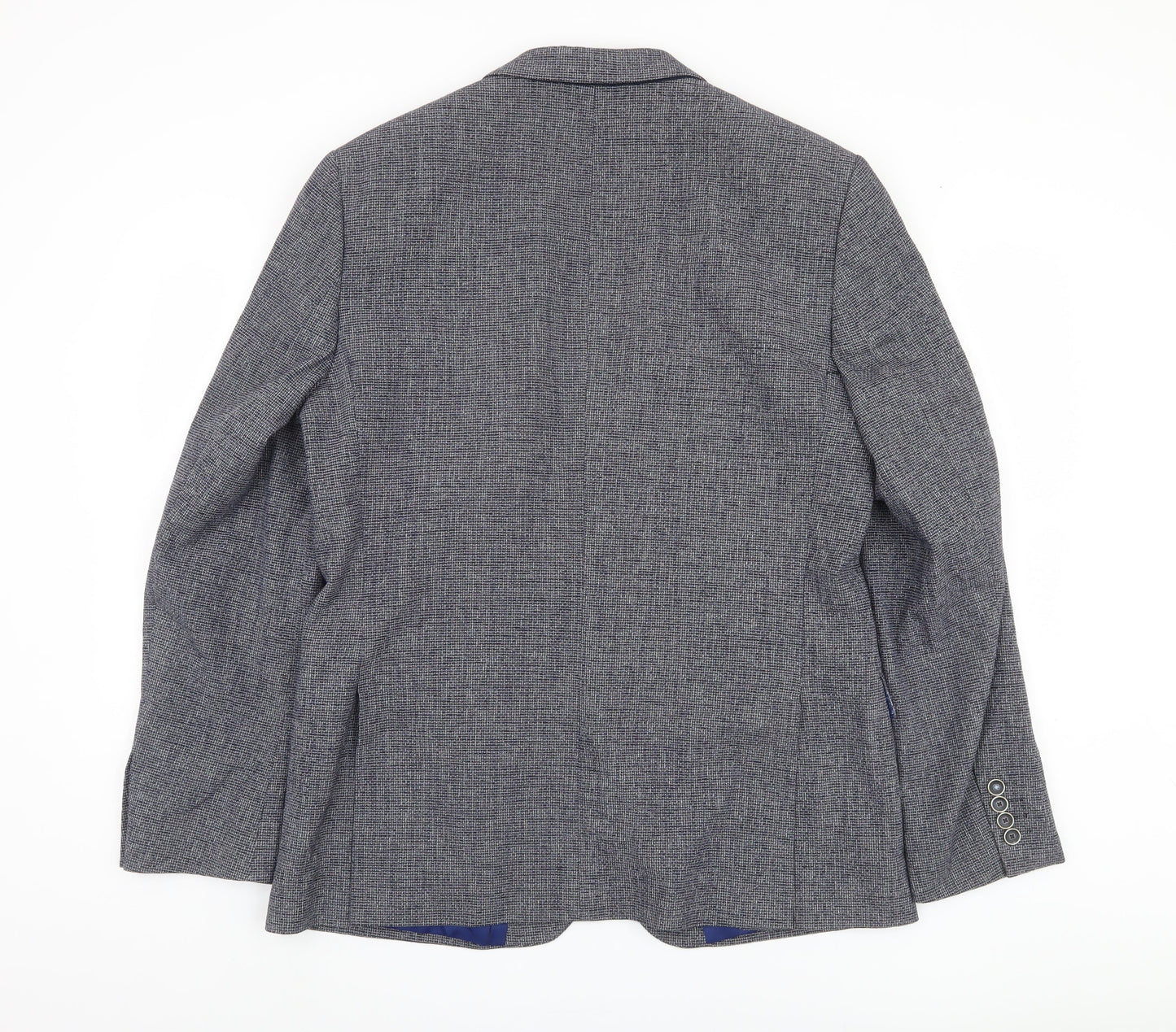 Marks and Spencer Men's Navy Check Blazer XL