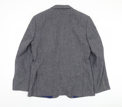 Marks and Spencer Men's Navy Check Blazer XL