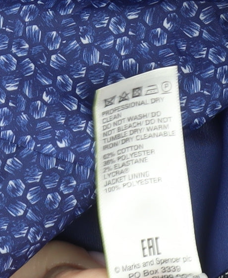 Marks and Spencer Men's Navy Check Blazer XL