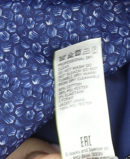 Marks and Spencer Men's Navy Check Blazer XL