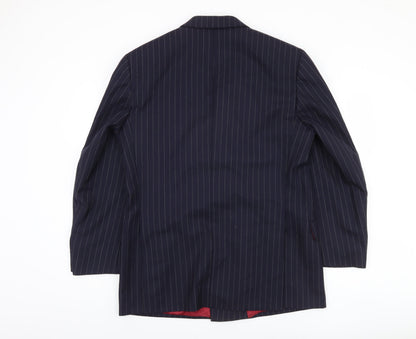 Empire Mills Men's Navy Striped Wool Blazer 40R