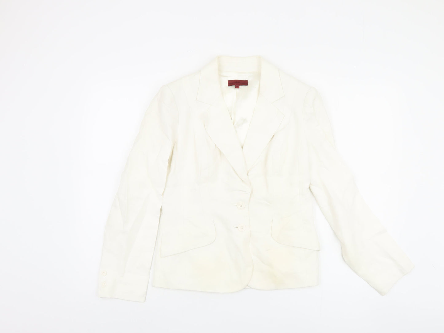 John Richmond Ivory Linen Blazer Women Size 10