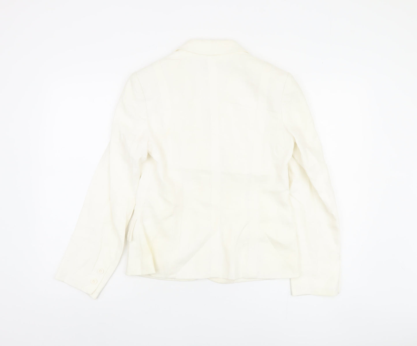 John Richmond Ivory Linen Blazer Women Size 10