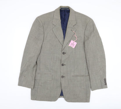 Mens UK Size 38 Blazer Regular Grey Suit Jacket