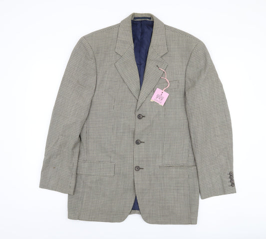 Mens UK Size 38 Blazer Regular Grey Suit Jacket