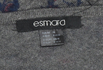Womens UK Size 14 ESMARA Grey Pullover Jumper