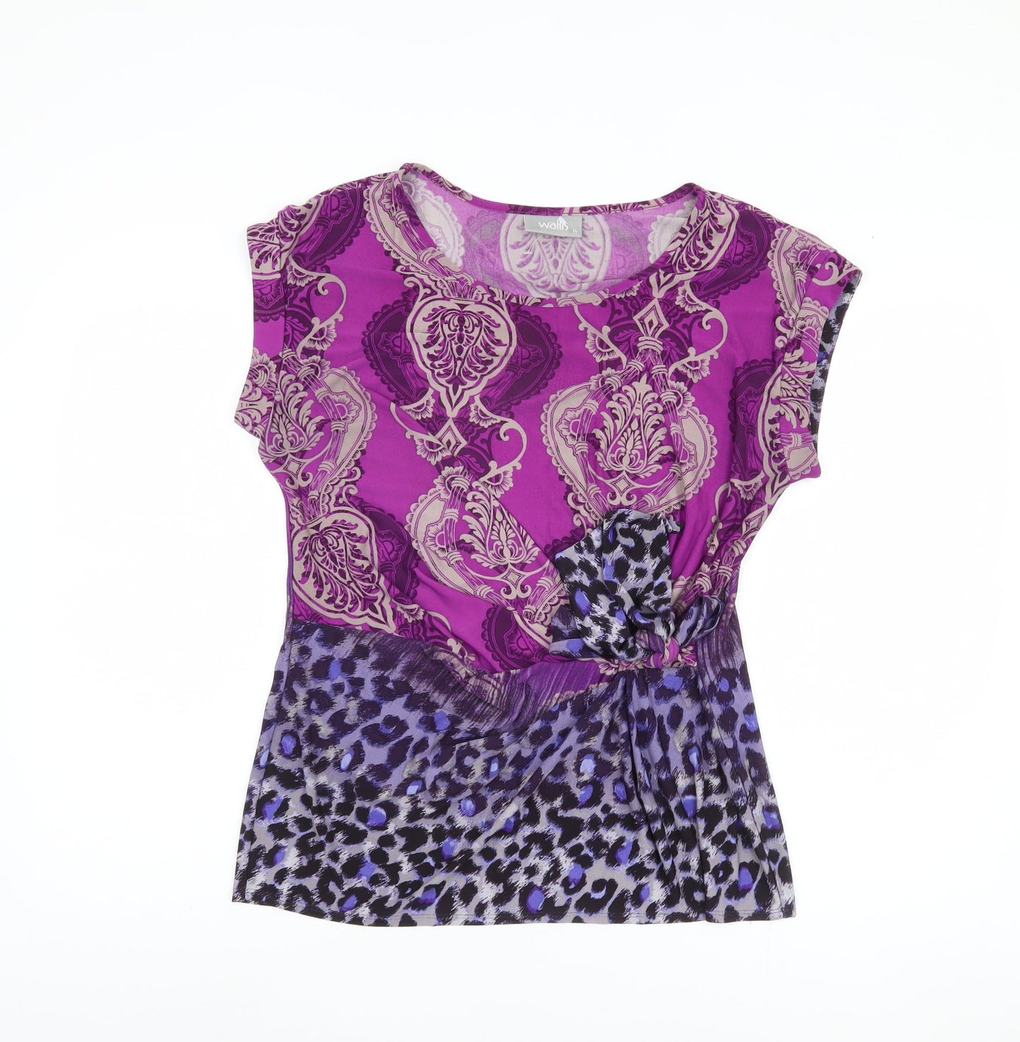 Womens UK Size 14 Wallis Multicoloured Basic Blouse