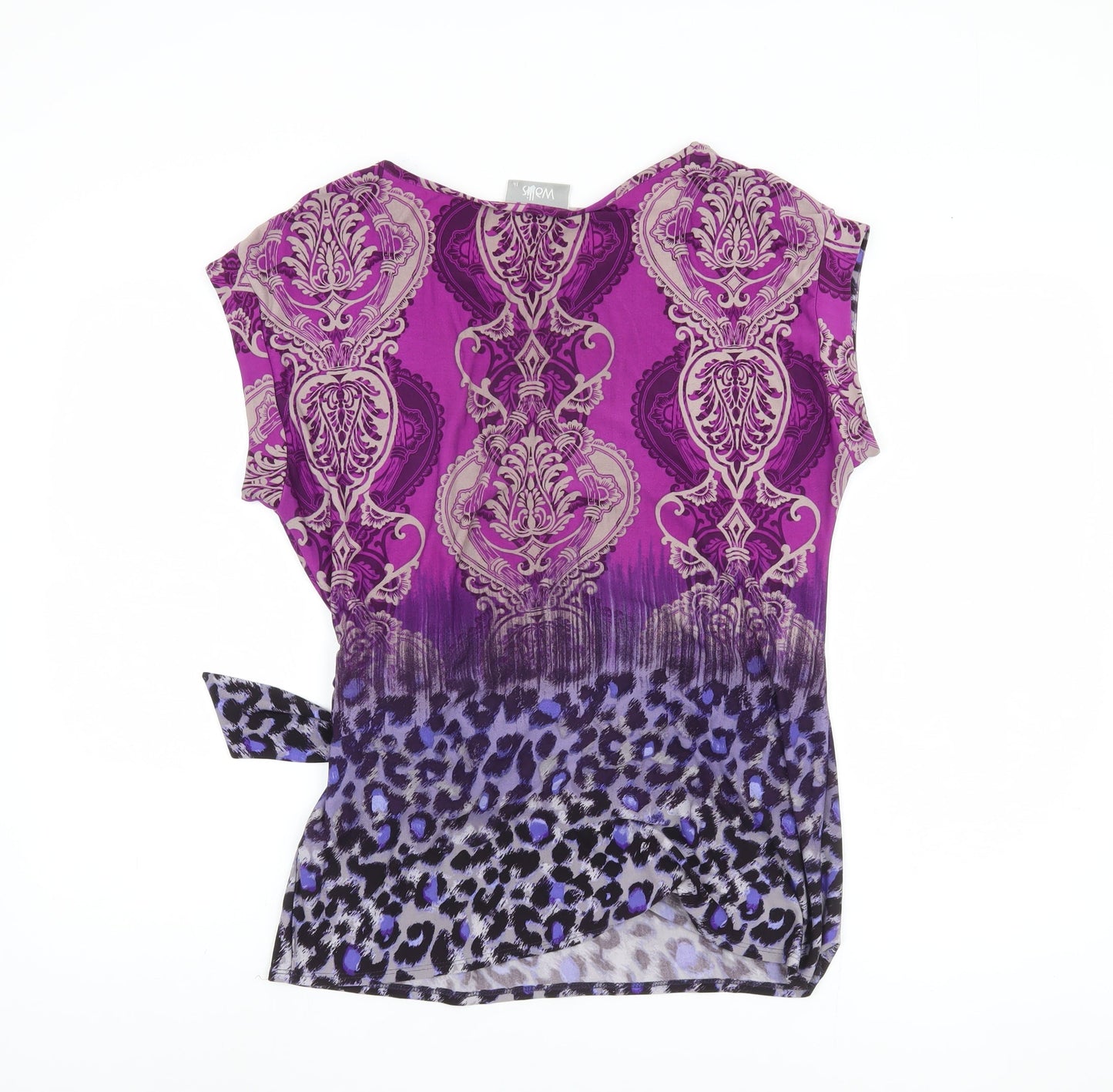 Womens UK Size 14 Wallis Multicoloured Basic Blouse