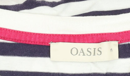 Oasis Women's Multicoloured Striped T-Shirt M