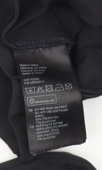 H&M Women's Black Cropped Long Sleeve Top Size 8