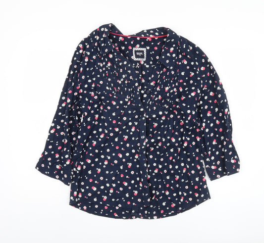 Maine New England Women's Blue Floral Blouse Size 16