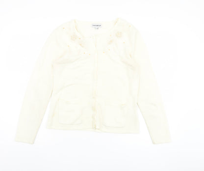 Womens UK Size M Paramour Ivory Cardigan Jumper