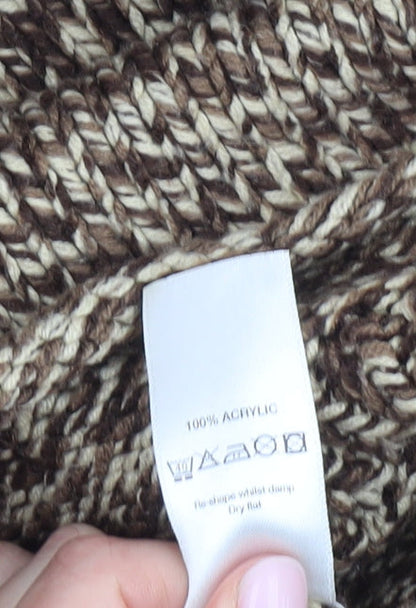 Womens UK Size M Wallis Brown Cardigan Jumper