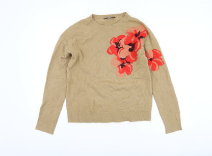 Womens UK Size UK 12 Dorothy Perkins Beige Pullover Jumper