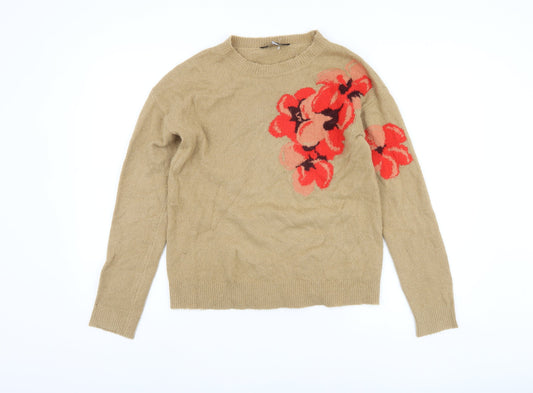 Womens UK Size UK 12 Dorothy Perkins Beige Pullover Jumper