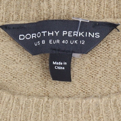 Womens UK Size UK 12 Dorothy Perkins Beige Pullover Jumper