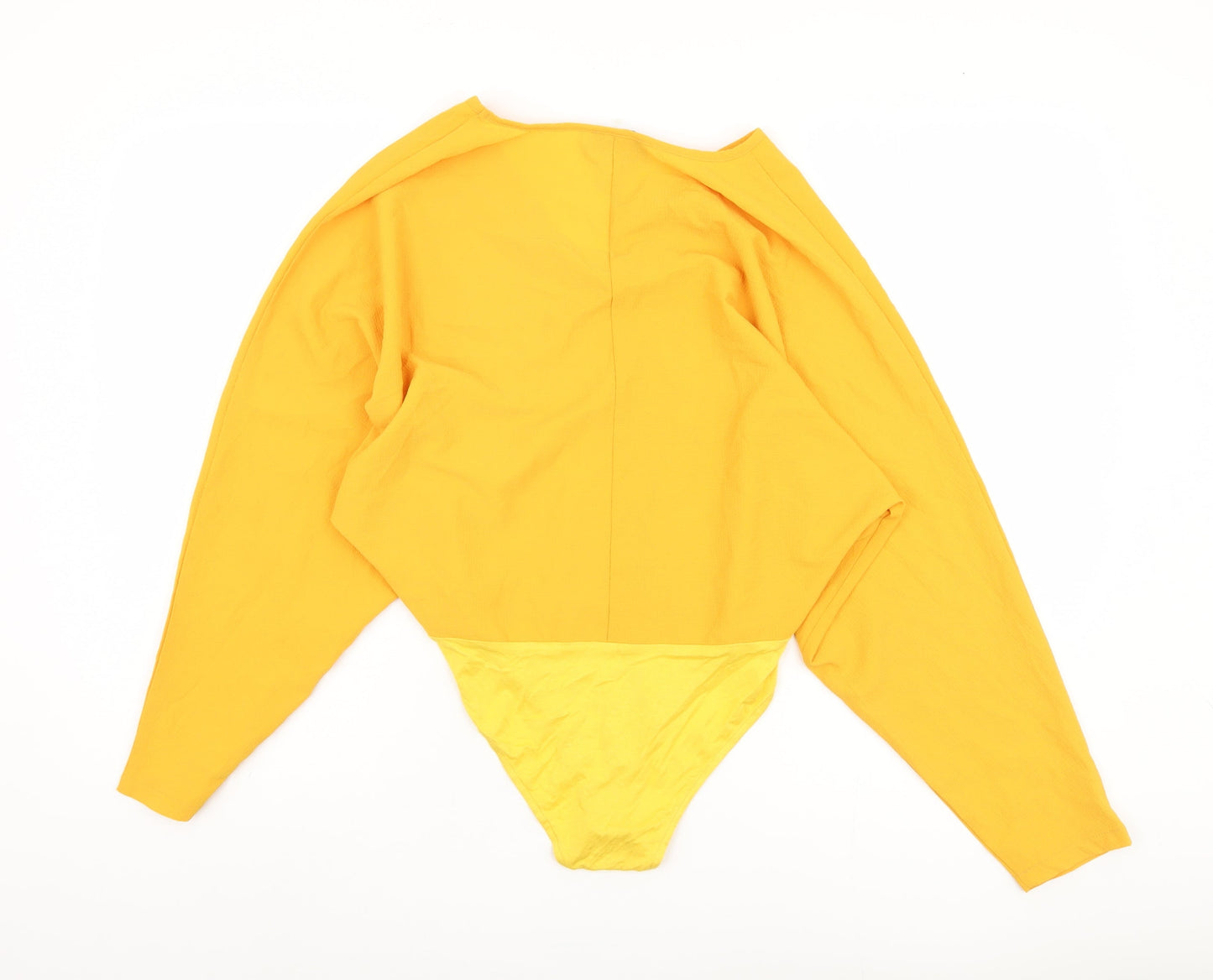 AX Paris Women's Yellow Bodysuit, Long Sleeve, Size S