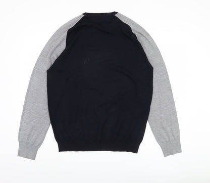 Simon Carter Men's Black and Grey XL Pullover Jumper