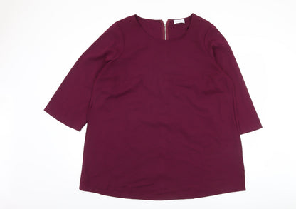 Womens UK Size 20 Yours Purple Basic Blouse