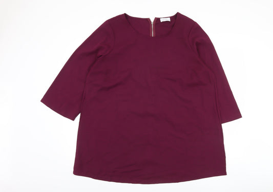 Womens UK Size 20 Yours Purple Basic Blouse