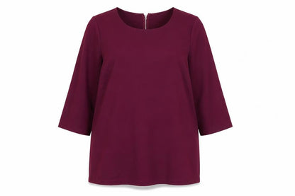 Front view of Yours Women's Purple 3/4 Sleeve Top, size 20