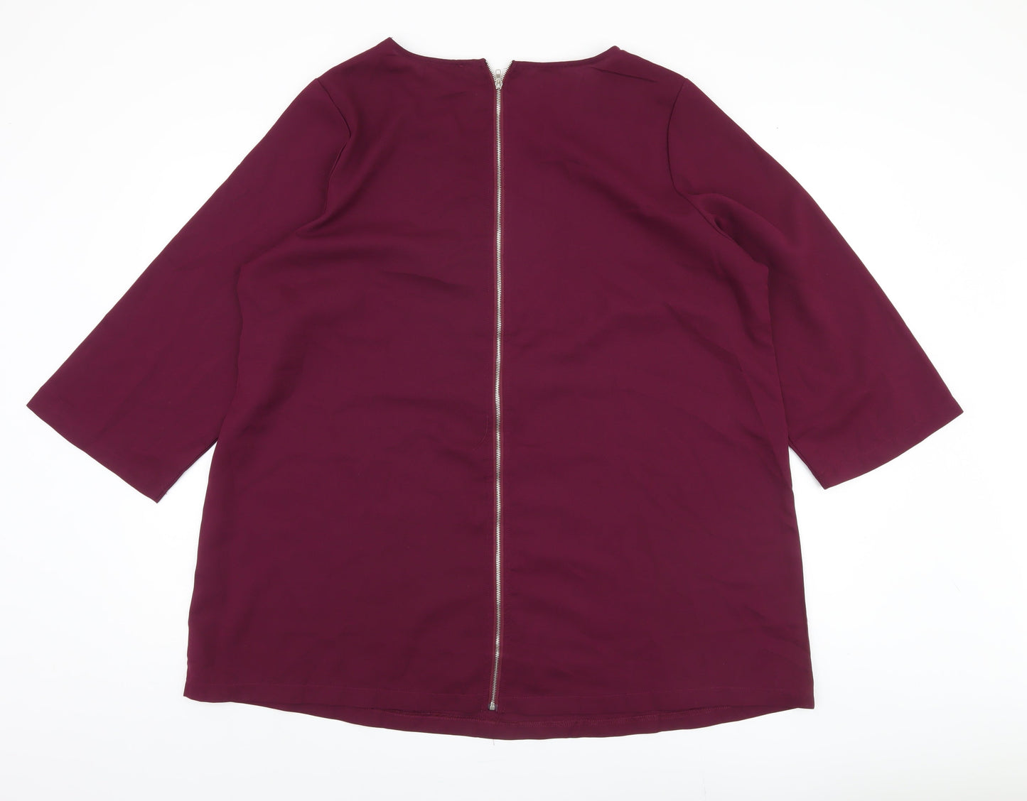 Womens UK Size 20 Yours Purple Basic Blouse