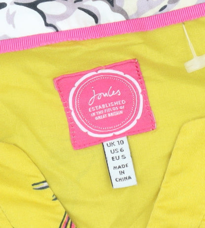 Joules Women's Yellow Floral Dress Size 10