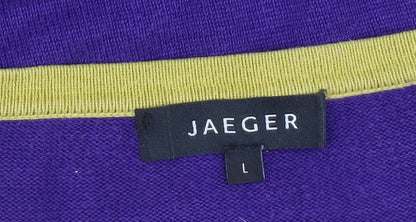 Jaeger Women's Purple Cotton Pullover Jumper L