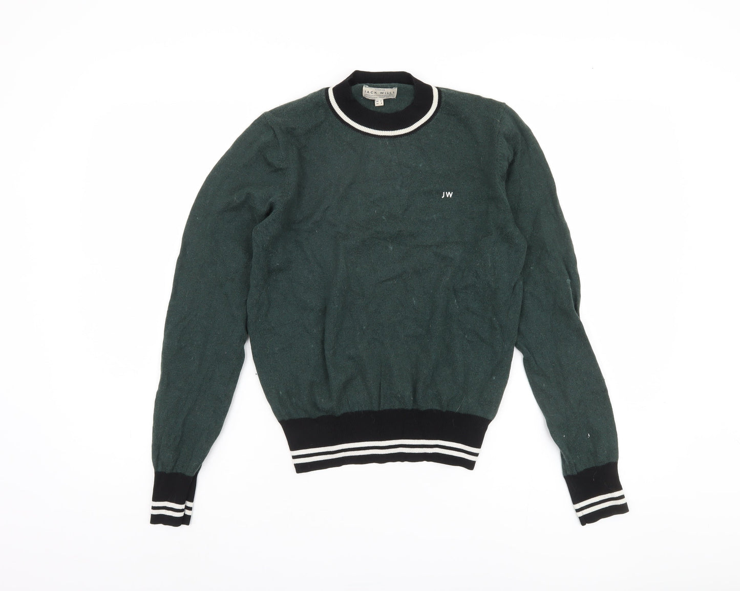 Jack Wills Women's Green Crew Neck Pullover Jumper Size 12