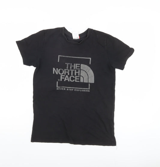 The North Face Boys Black L T-Shirt with Logo