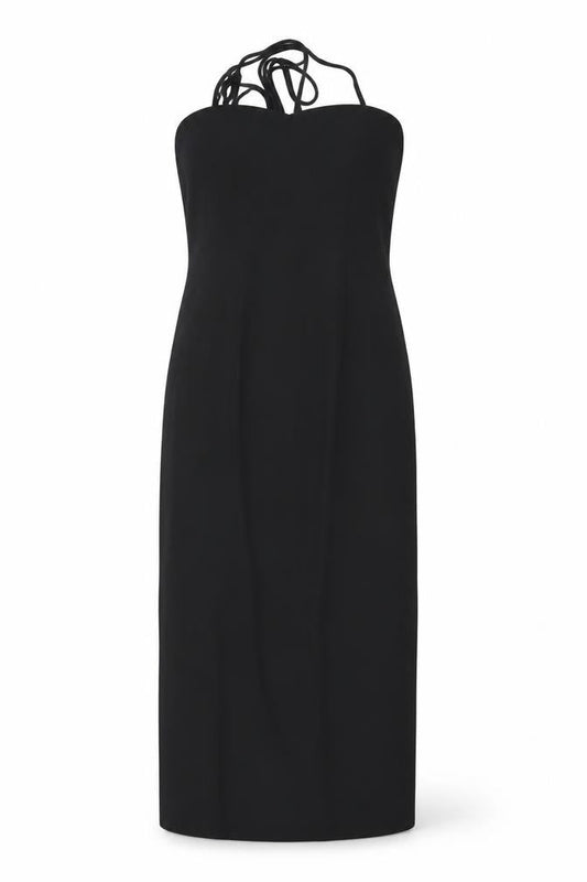 Front view of Wallis Black Midi Bodycon Dress, size 8