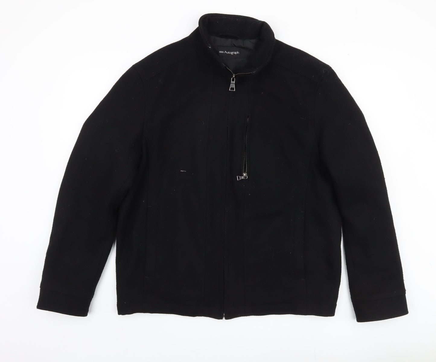 Mens UK Size M Marks and Spencer Black Basic Jacket