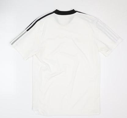 Adidas Men's White Regular Fit Jersey T-Shirt