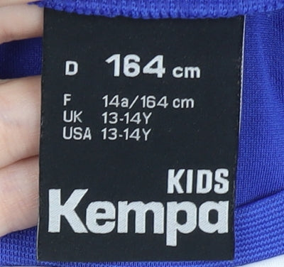 Kempa Boys Blue Athletic Gym T-Shirt 13-14 Years - Moisture Wicking