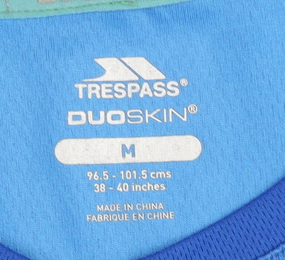 Mens UK Size M Trespass Blue Gym & Training Running & Jogging T-Shirt