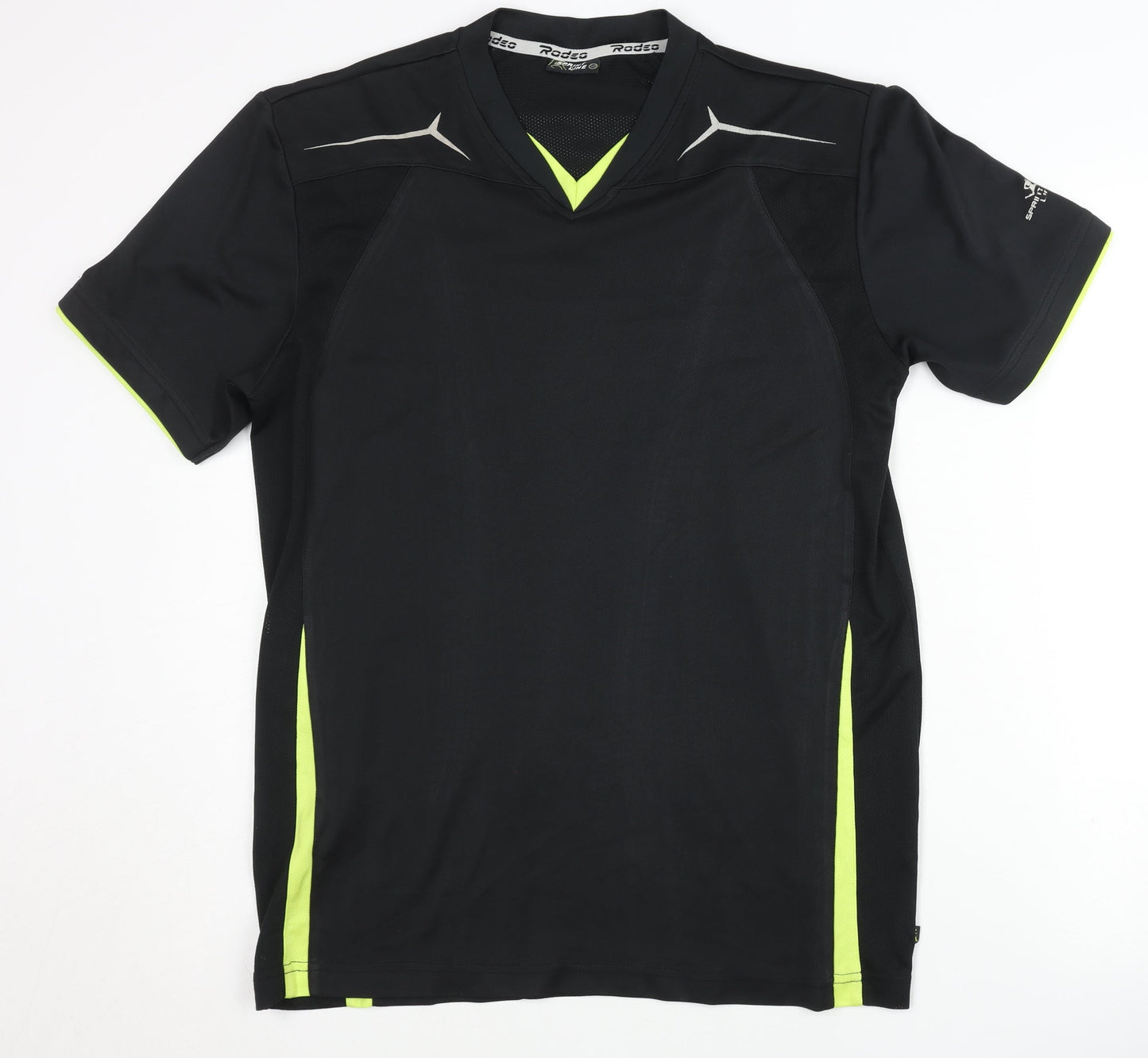 Rodeo Men's Black Athletic T-Shirt, Size L