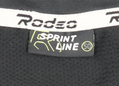 Rodeo Men's Black Athletic T-Shirt, Size L