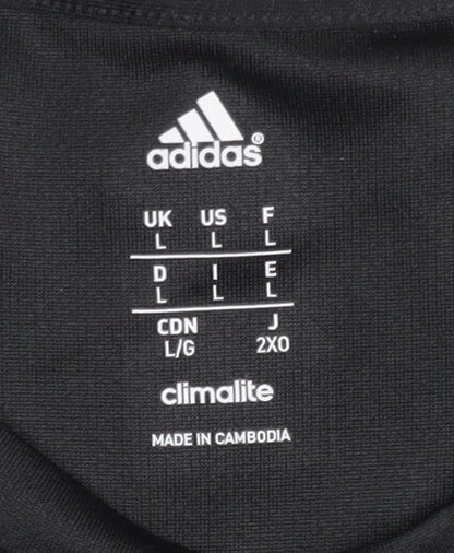 Adidas Men's Black T-Shirt, Size L, Gym & Training