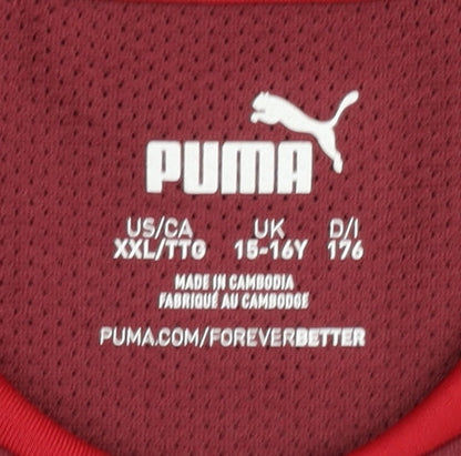 Puma Boys Red Jersey T-Shirt 15-16 Years