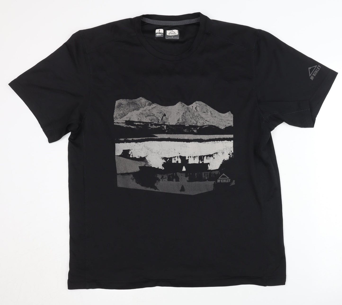 McKinley Men's Black T-Shirt L | Gym & Running