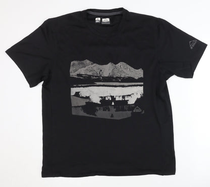 McKinley Men's Black T-Shirt L | Gym & Running