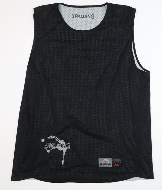 Spalding Men's Black Basketball Jersey XL
