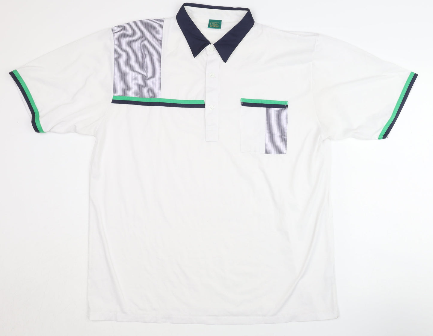 Canda Men's White XL Polo Shirt